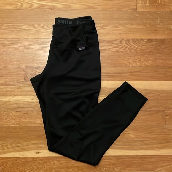 Patagonia Black Midweight Capilene Base Layer Leggings Women's Size Small - Picture 2 of 9